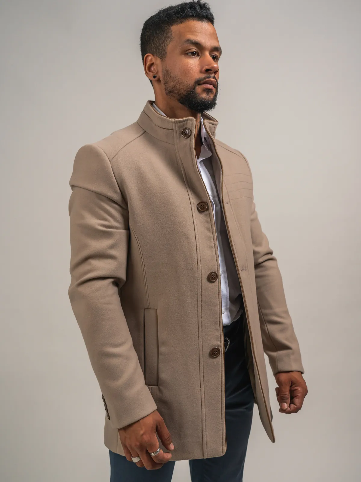 MANTEAU EN LAINE CRÈME