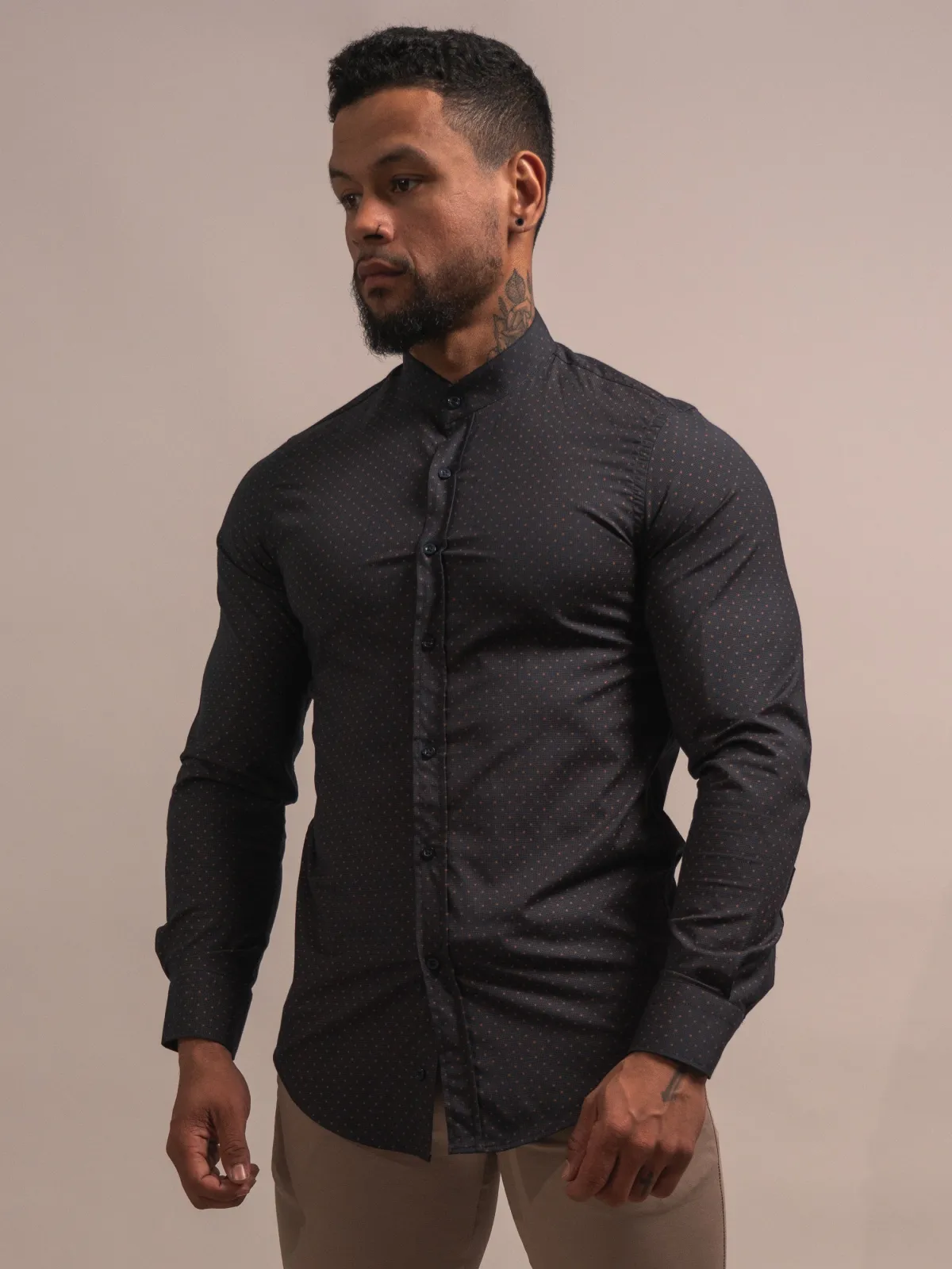 CHEMISE À COL MAO