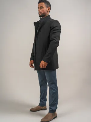 MANTEAU EN LAINE NOIR