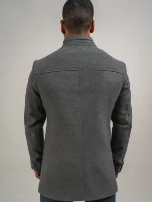 MANTEAU EN LAINE GRIS