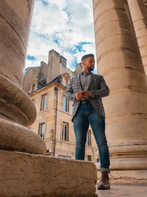 VESTE À CARREAUX SLIM+