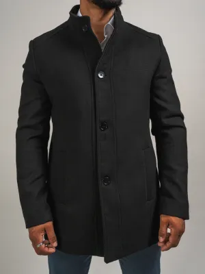 MANTEAU EN LAINE NOIR