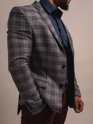 VESTE À CARREAUX SLIM+