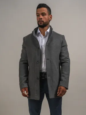 MANTEAU EN LAINE GRIS