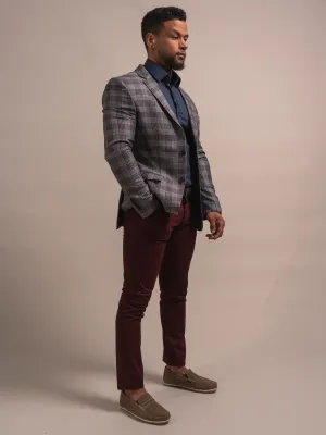 VESTE À CARREAUX SLIM+
