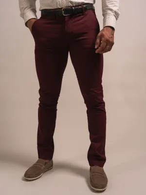 PANTALON SLIM COULEUR UNIE