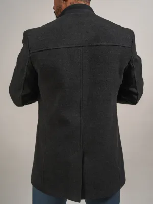 MANTEAU EN LAINE ANTHRACITE
