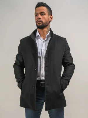 MANTEAU EN LAINE NOIR