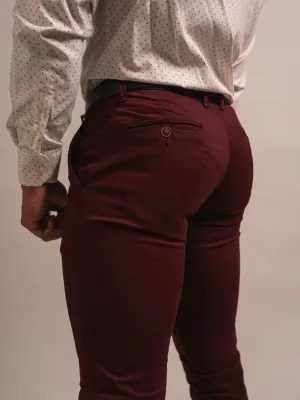 PANTALON SLIM COULEUR UNIE