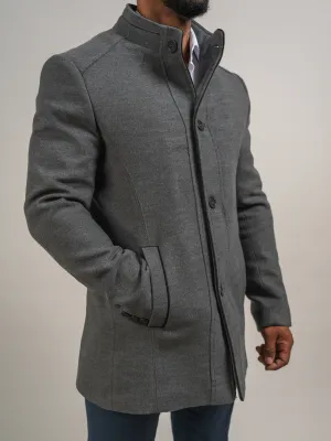 MANTEAU EN LAINE GRIS