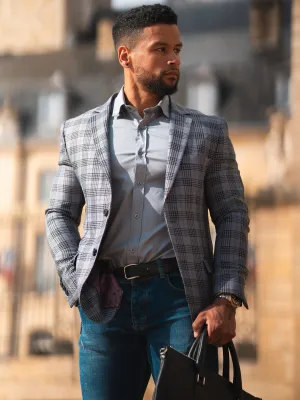 VESTE À CARREAUX SLIM+