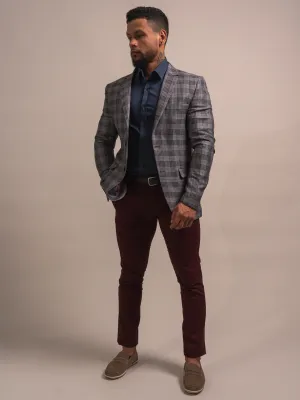 VESTE À CARREAUX SLIM+