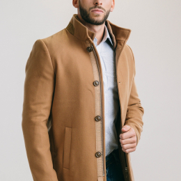 Produit MANTEAU EN LAINE AVEC FOURRURE CAMEL Image